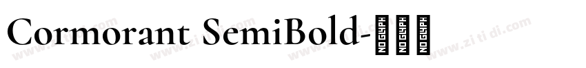 Cormorant SemiBold字体转换